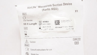 Vyaire 4535EU AirLife Meconium Suction Device, Kurtis MSD 3.5 x 5.1 x 120mm (x)